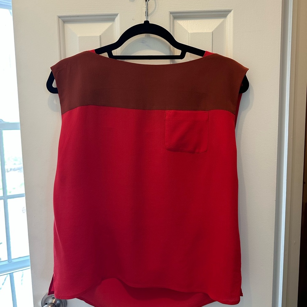 French Connection Red Boxy Blouse